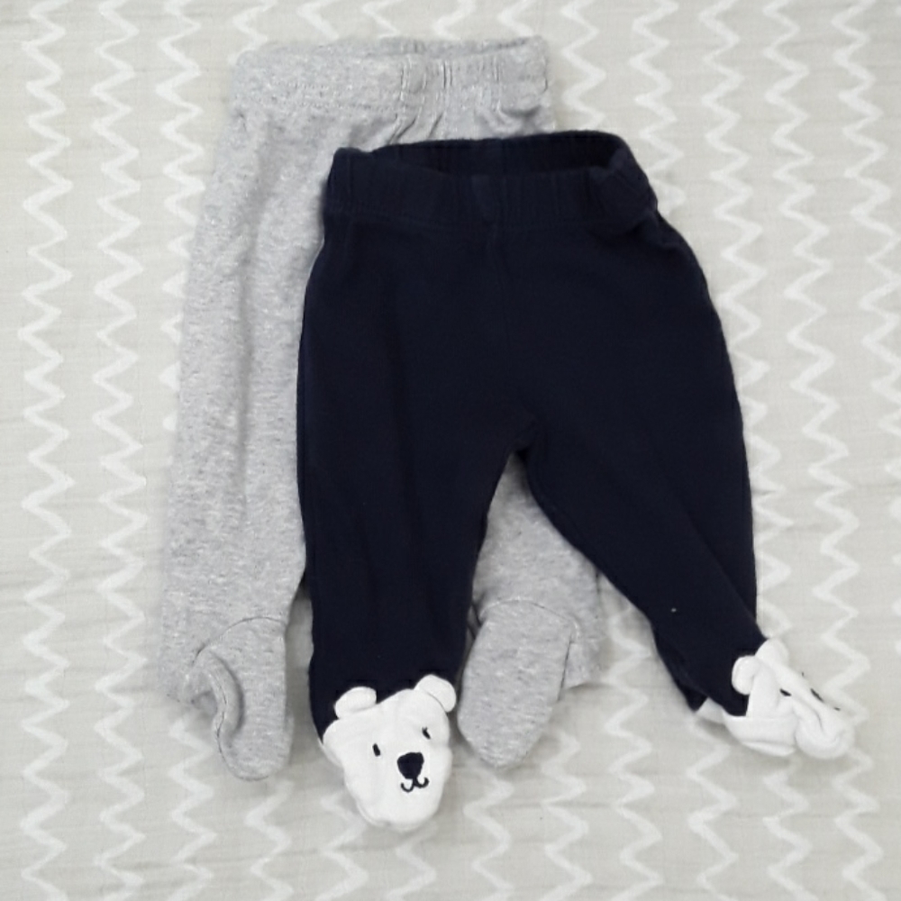5/$25 2 preemie Carter's footed pants